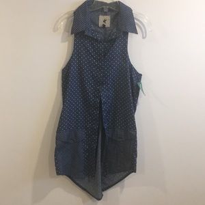 ONE TEASPOON Assymetrical Demin Vest Dress Size XS